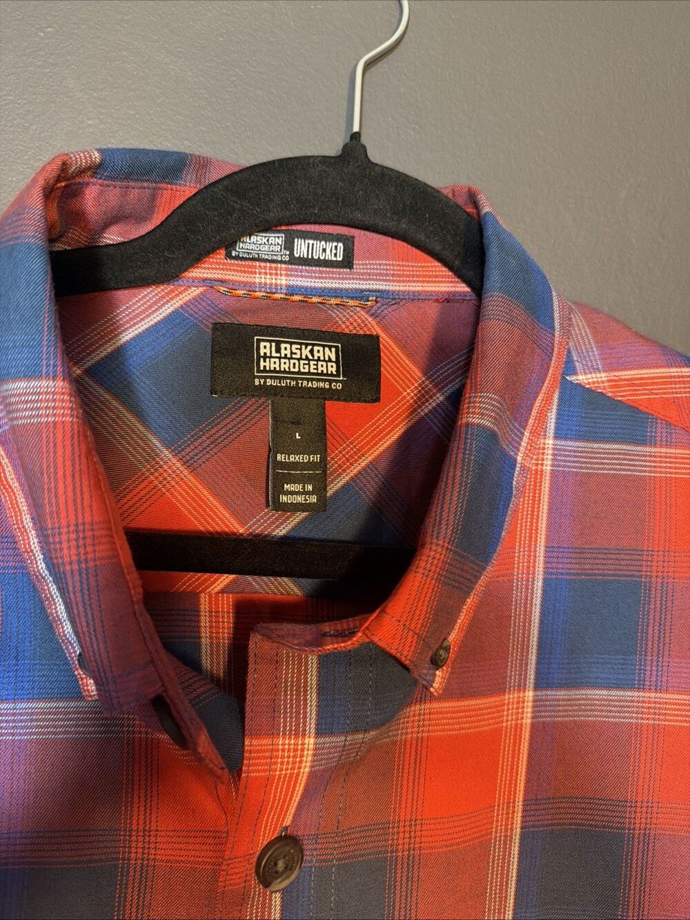 Alaskan Hardgear Button‎ Down Plaid L Rugged Outdoor Duluth Gorpcore Utility - Picture 2 of 9